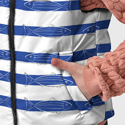 Детский жилет Рыбы в полоску, цвет: 3D-черный — фото 2