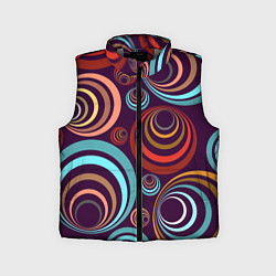 Детский жилет Множество разноцветных окружностей, цвет: 3D-светло-серый