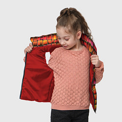 Детский жилет Неоновый геометрический узор, цвет: 3D-красный — фото 2