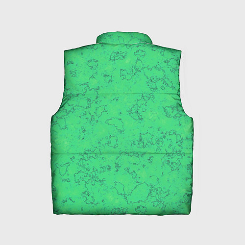 Детский жилет Мраморный зеленый яркий узор / 3D-Светло-серый – фото 2