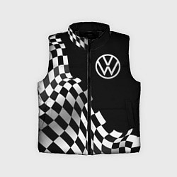 Детский жилет Volkswagen racing flag, цвет: 3D-черный