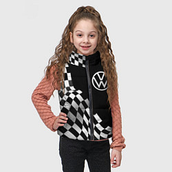 Детский жилет Volkswagen racing flag, цвет: 3D-черный — фото 2