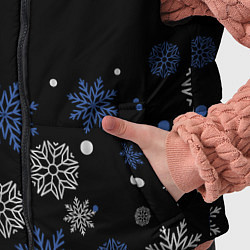 Детский жилет Снежинки - Новогодние, цвет: 3D-черный — фото 2