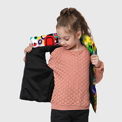 Детский жилет Радужный паттерн, цвет: 3D-черный — фото 2