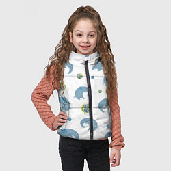 Детский жилет Слоник с одуванчиком, цвет: 3D-светло-серый — фото 2