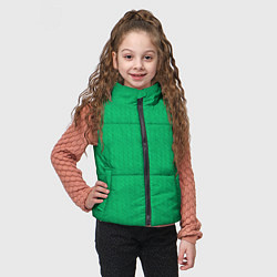Детский жилет Зеленый вязаный свитер, цвет: 3D-черный — фото 2