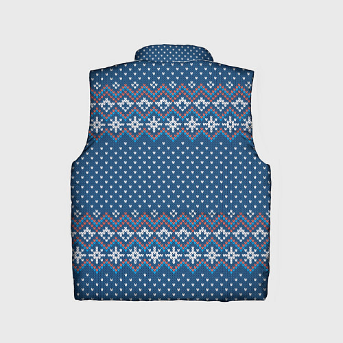 Детский жилет Вязанный стиль - классика / 3D-Светло-серый – фото 2