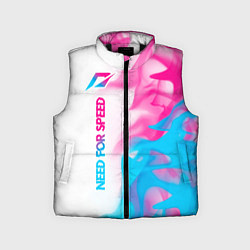 Детский жилет Need for Speed neon gradient style: по-вертикали, цвет: 3D-черный