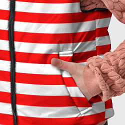 Детский жилет Красный полосатый новогодний леденец, цвет: 3D-черный — фото 2