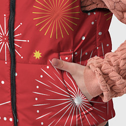 Детский жилет Горящие снежинки, цвет: 3D-красный — фото 2