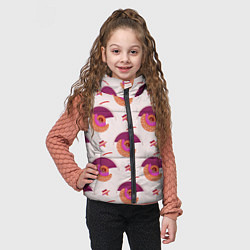 Детский жилет Абстрактный полукруг и разноцветная звезда, цвет: 3D-черный — фото 2