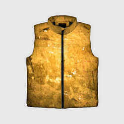 Детский жилет Золотая абстрактная поверхность, цвет: 3D-черный