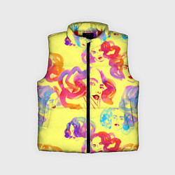 Детский жилет Радужные девушки, цвет: 3D-красный