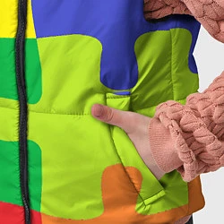Детский жилет Пазлы разноцветные, цвет: 3D-черный — фото 2