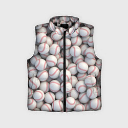 Детский жилет Бейсбольные мячи, цвет: 3D-черный