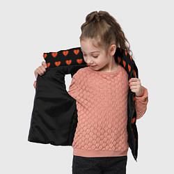 Детский жилет Разбитые сердца на черном фоне, цвет: 3D-черный — фото 2