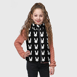 Детский жилет Bunny pattern black, цвет: 3D-черный — фото 2