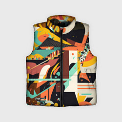Детский жилет Авангардная геометрическая композиция, цвет: 3D-черный