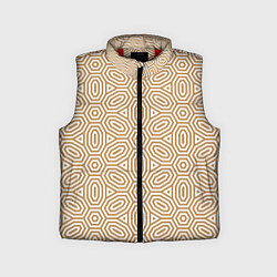 Детский жилет Абстрактно-овально бежевый паттерн, цвет: 3D-красный