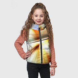 Детский жилет Абстрактные светлые лучи из тени, цвет: 3D-черный — фото 2