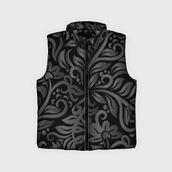 Детский жилет Модный растительный орнамент, цвет: 3D-светло-серый