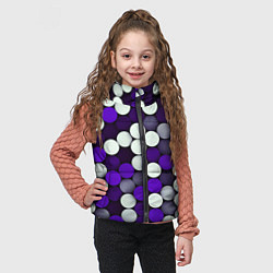 Детский жилет Мозаика из кругов, цвет: 3D-черный — фото 2