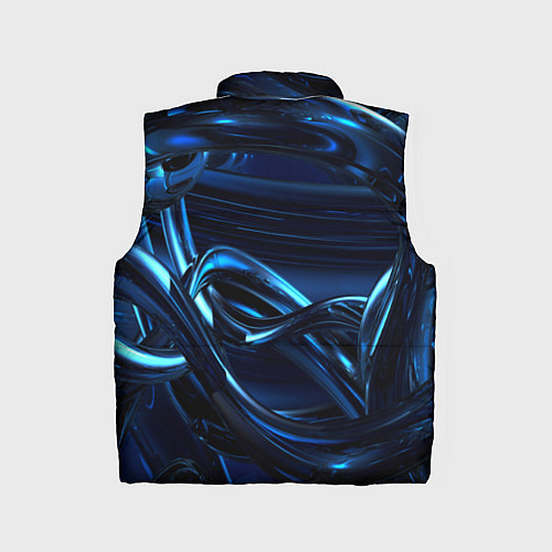 Детский жилет Фрактальный узор волны / 3D-Светло-серый – фото 2