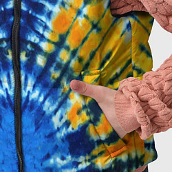 Детский жилет Tie dye стиль хиппи, цвет: 3D-красный — фото 2