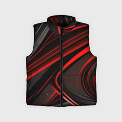 Детский жилет Black and red abstract
