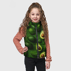 Детский жилет Сочная текстура из авокадо, цвет: 3D-черный — фото 2