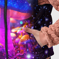 Детский жилет Звезды и неоновые светящиеся грибы, цвет: 3D-черный — фото 2