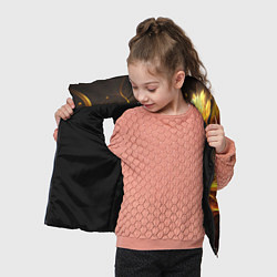 Детский жилет Желтые абстрактные узоры, цвет: 3D-черный — фото 2