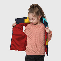 Детский жилет Узор Тетрис абстракции, цвет: 3D-красный — фото 2