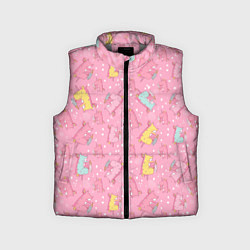 Детский жилет Милый единорог паттерн, цвет: 3D-светло-серый