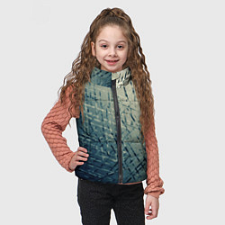Детский жилет Абстракция зеленый темный, цвет: 3D-черный — фото 2