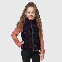Детский жилет Фиолетовые геометрические фигуры, цвет: 3D-черный — фото 2