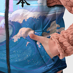 Детский жилет Japan - landscape - waves, цвет: 3D-красный — фото 2