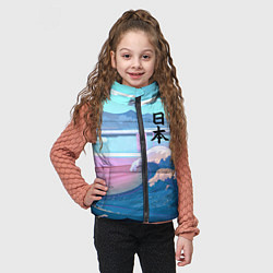 Детский жилет Japan - landscape - waves, цвет: 3D-красный — фото 2