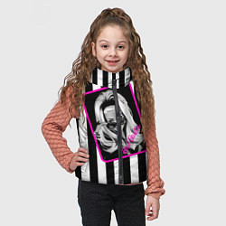Детский жилет Барби и полосы, цвет: 3D-светло-серый — фото 2