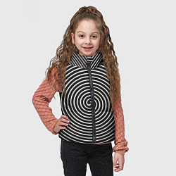 Детский жилет Оптическая спираль, цвет: 3D-черный — фото 2
