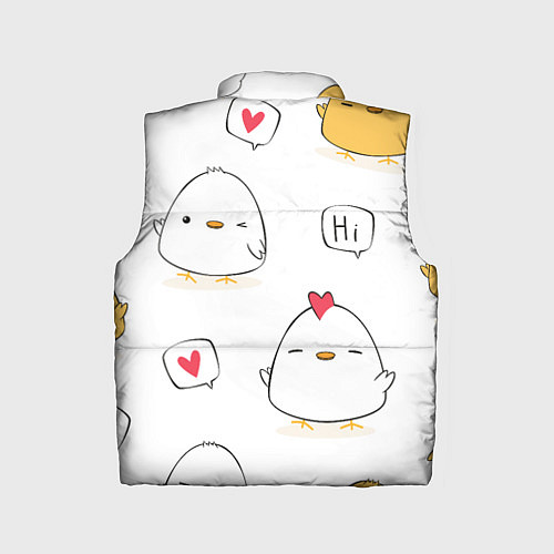 Детский жилет Привет цыпленок / 3D-Светло-серый – фото 2