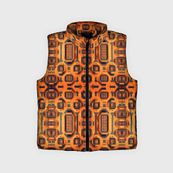 Детский жилет Оранжевый киберпанк, цвет: 3D-черный
