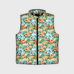 Детский жилет Цветочный гавайский паттерн