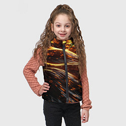 Детский жилет Золотые волны, цвет: 3D-черный — фото 2