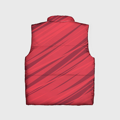 Детский жилет Диагональные полосы красный / 3D-Светло-серый – фото 2
