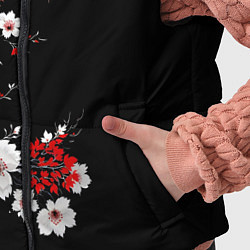 Детский жилет Белая и красная сакура - цветение, цвет: 3D-светло-серый — фото 2