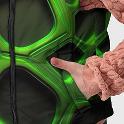 Детский жилет Объемные зеленые соты, цвет: 3D-светло-серый — фото 2