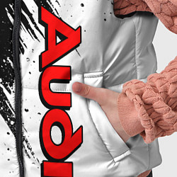 Детский жилет Ауди - белые потертости, цвет: 3D-красный — фото 2