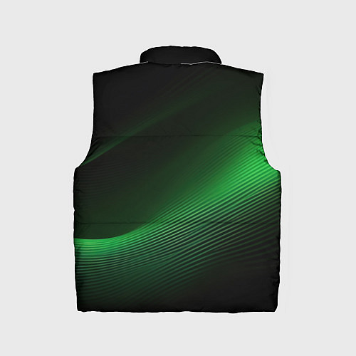Детский жилет Герб РФ зеленый черный фон / 3D-Светло-серый – фото 2