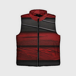 Детский жилет Black red texture, цвет: 3D-красный